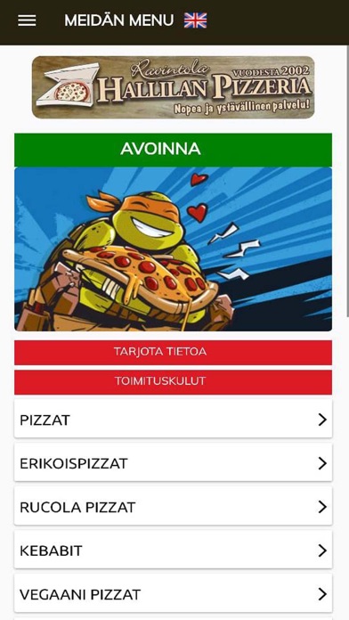 Hallilan Pizzeria screenshot 2