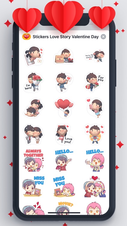 Stickers Love Story Valentine