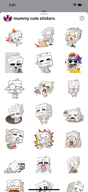 Mummy Cute Halloween stickers(圖2)-速報App