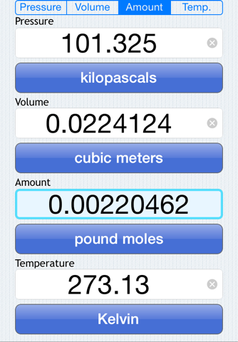 PVnRT - Ideal Gas Calculator - náhled