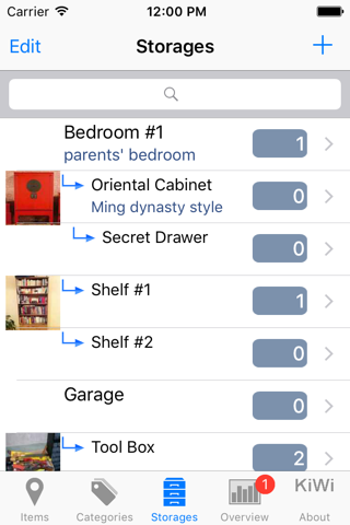 Items & Storage & Inventory - náhled