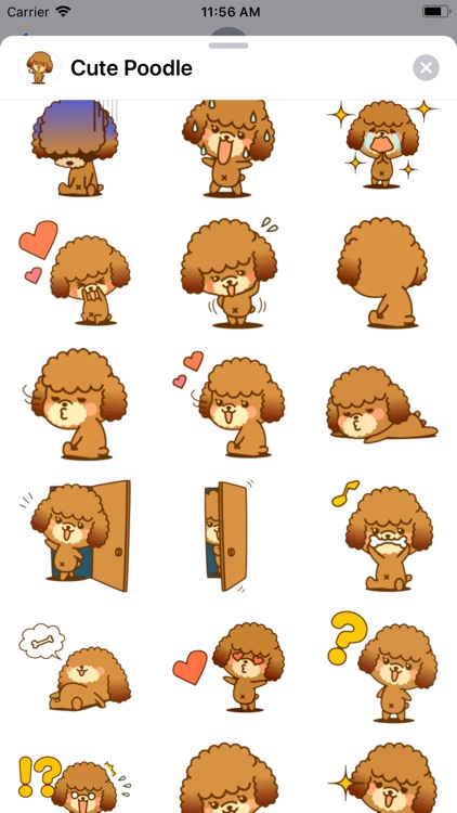 Cute Poodle Sticker Pack