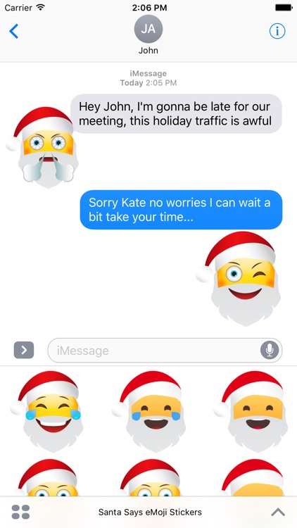 Santa Says eMoji Stickers