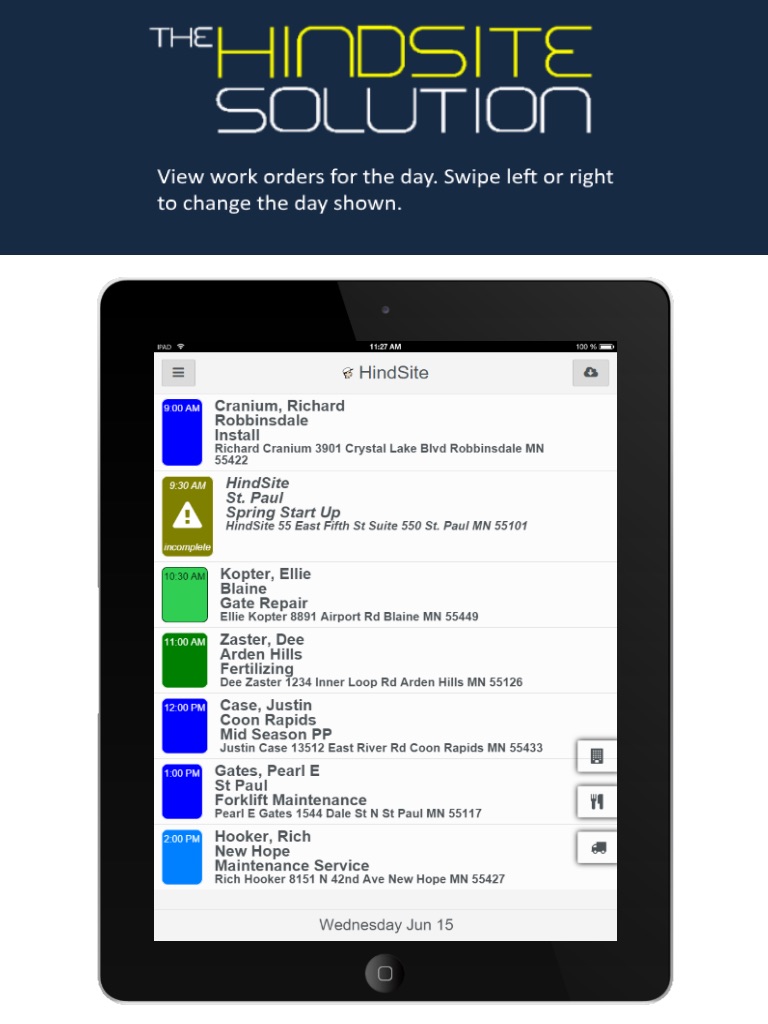 HindSite Software Field App screenshot 2