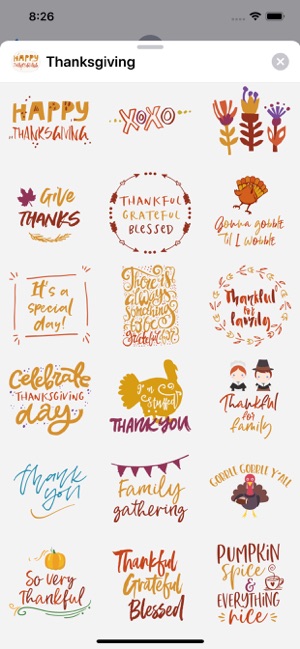 Thanksgiving Stickers Set(圖2)-速報App