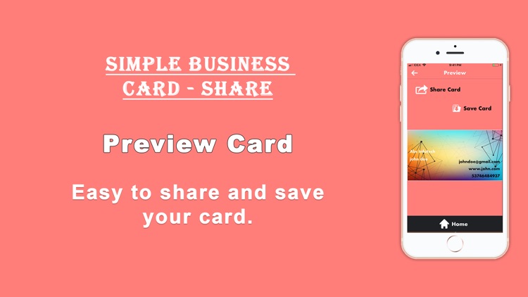 Simple Business Card - share screenshot-3