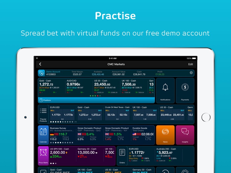 CMC Spread Betting for iPad screenshot-1