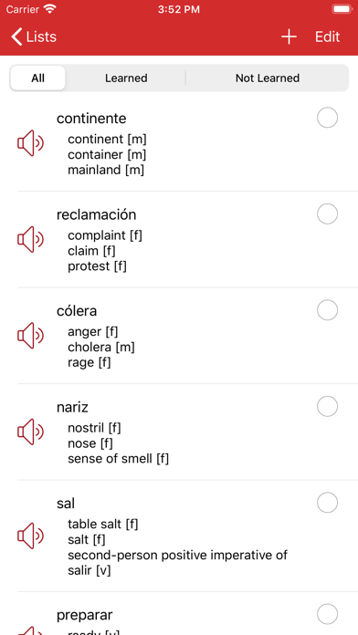 Spanish Vocabulary Notebook screenshot 2