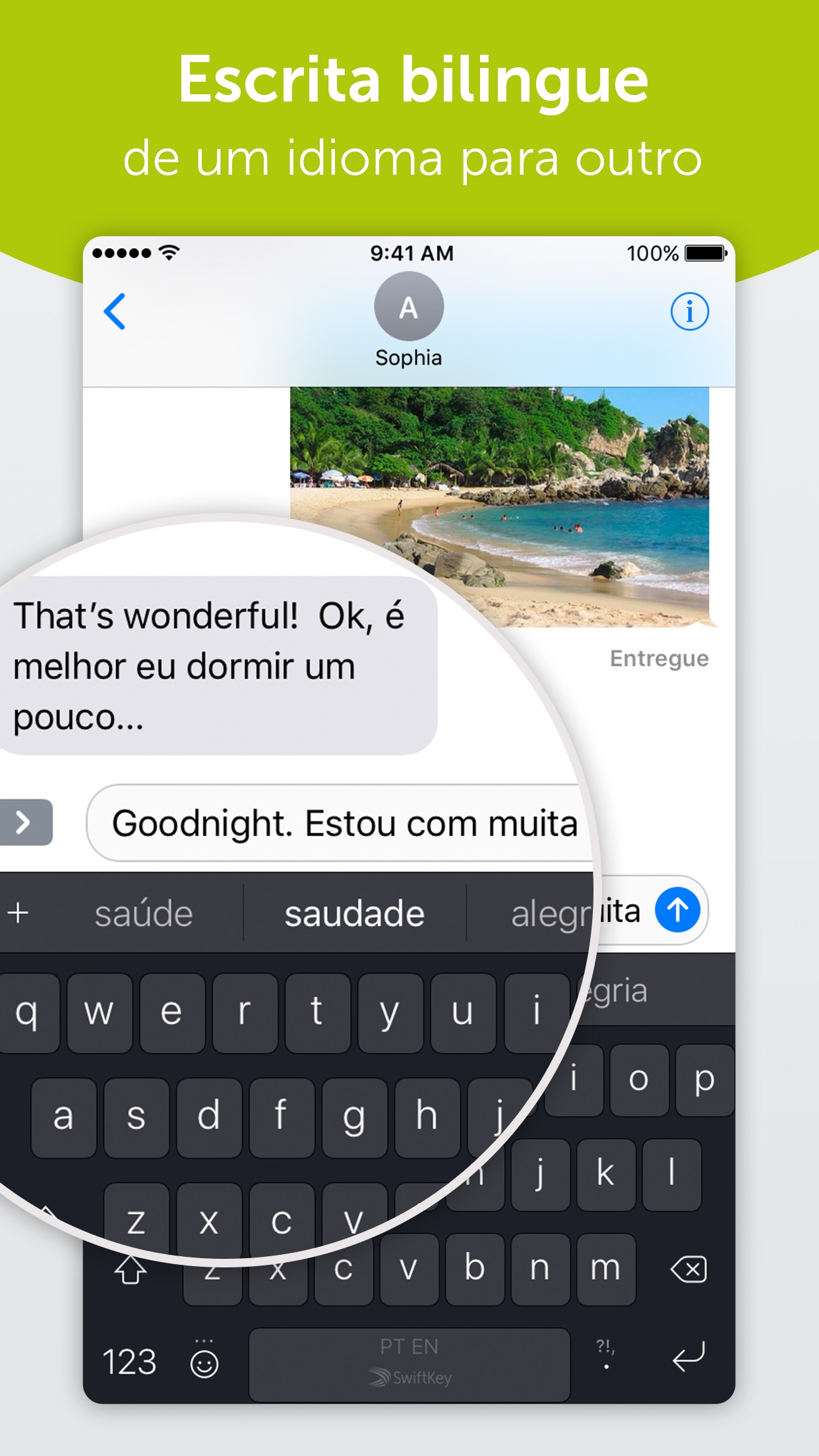 Screenshot do app Teclado SwiftKey