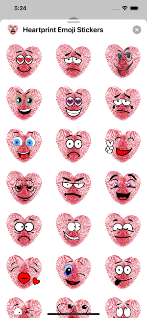 Heartprint Emoji Stickers(圖7)-速報App