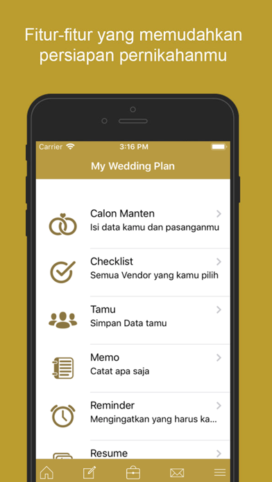 How to cancel & delete Mantenan - Aplikasi Pernikahan from iphone & ipad 1