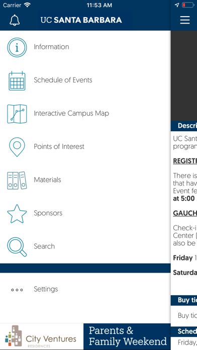 UC Santa Barbara Events screenshot 2