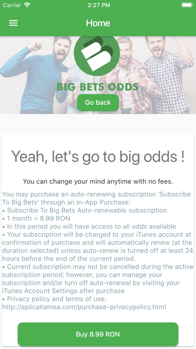 Big Bets Odds screenshot 2