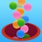 Tilt the platform to move the sticky colored balls into the right holes