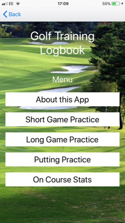 Golf Training Logbook