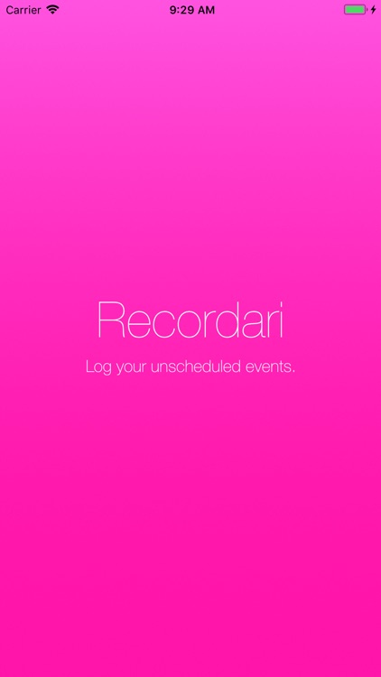 Recordari - Unscheduled Events