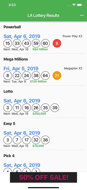 LA Lottery Results(圖1)-速報App