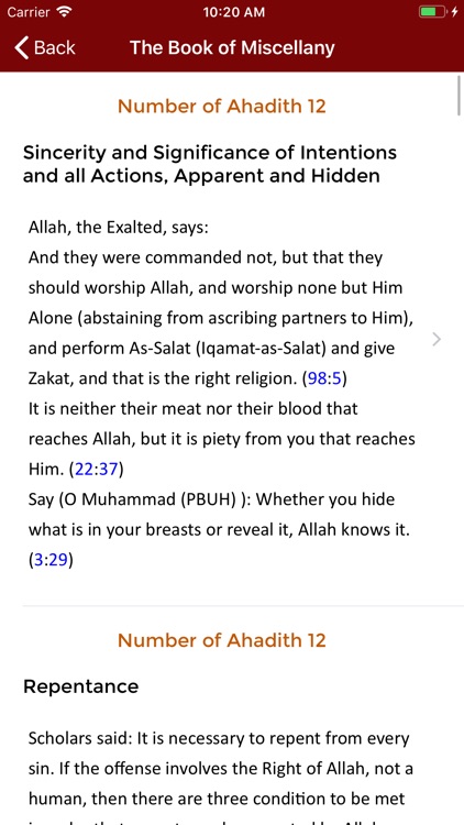 Riyad us Saaliheen | Hadith screenshot-3