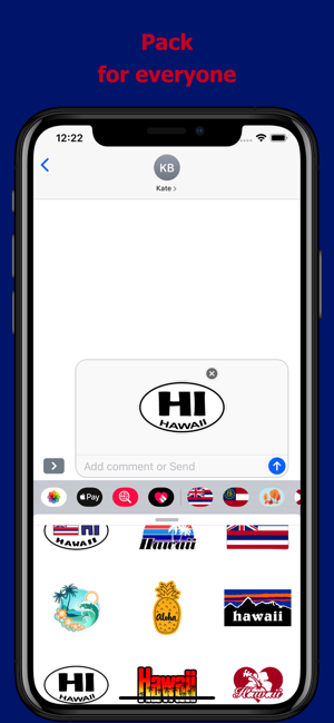 Hawaii emojis - USA stickers(圖4)-速報App