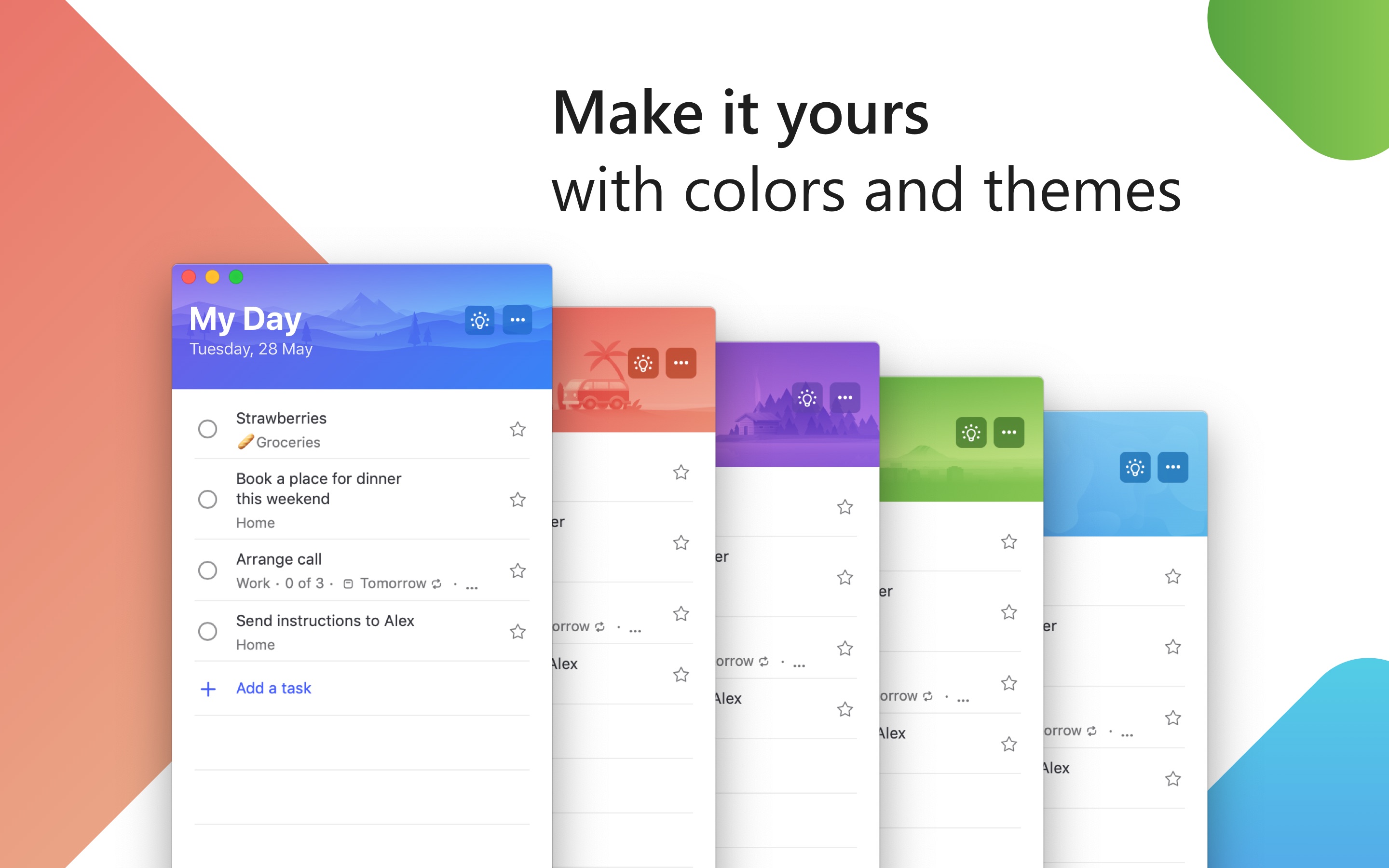 Screenshot do app Microsoft To-Do