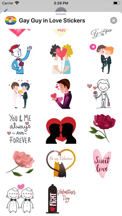 Gay Guy in Love Stickers