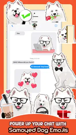 Game screenshot Samoyed Dog Emoji Sticker Pack hack