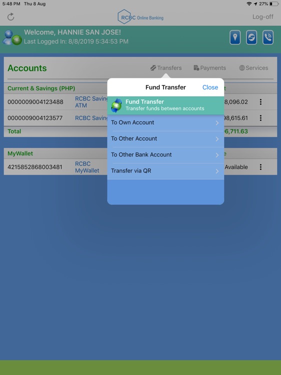 RCBC Online Banking for iPad screenshot-5