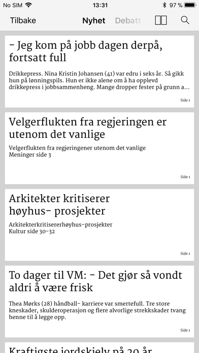 Aftenposten eAvis screenshot 4