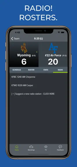 Game screenshot Wyoming Football Schedules apk