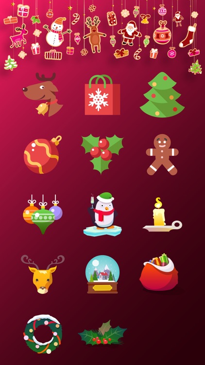 Christmas Stickers Emojis SMS