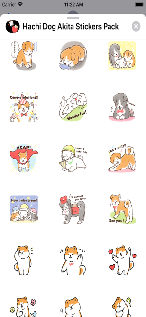 Cute Hachi Dog Akita Stickers(圖5)-速報App