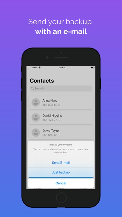 Contacts: Backup & Restore