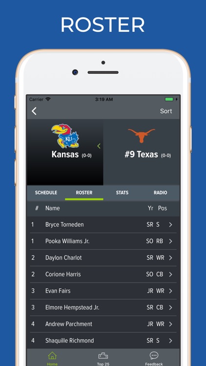 Kansas Football Schedules