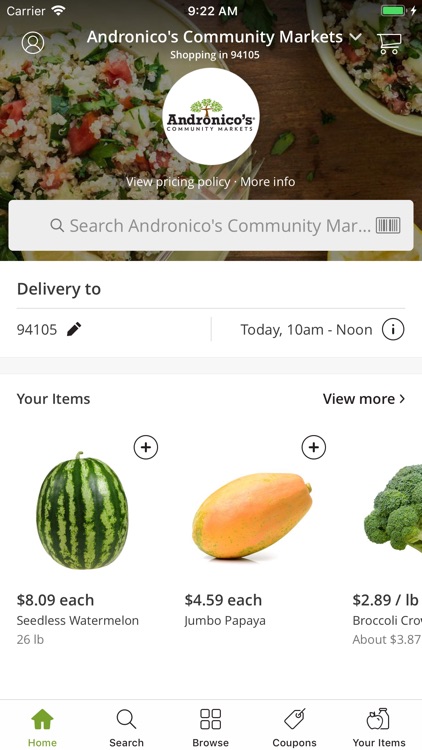 Andronico’s Rush Delivery