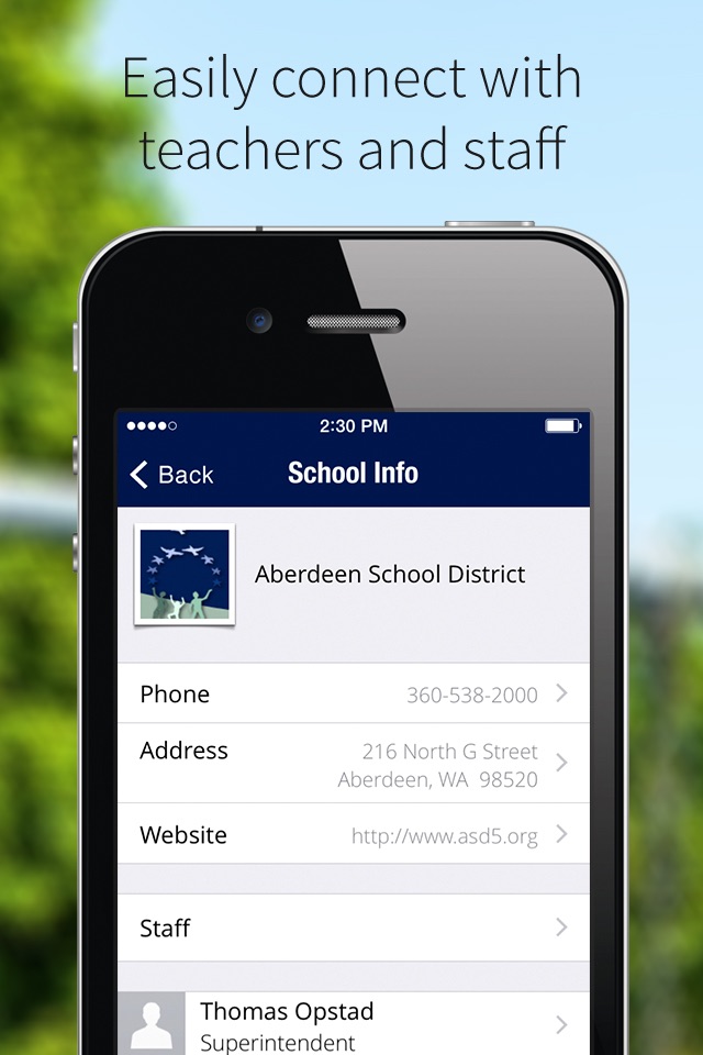 Aberdeen School District No. 5 screenshot 2