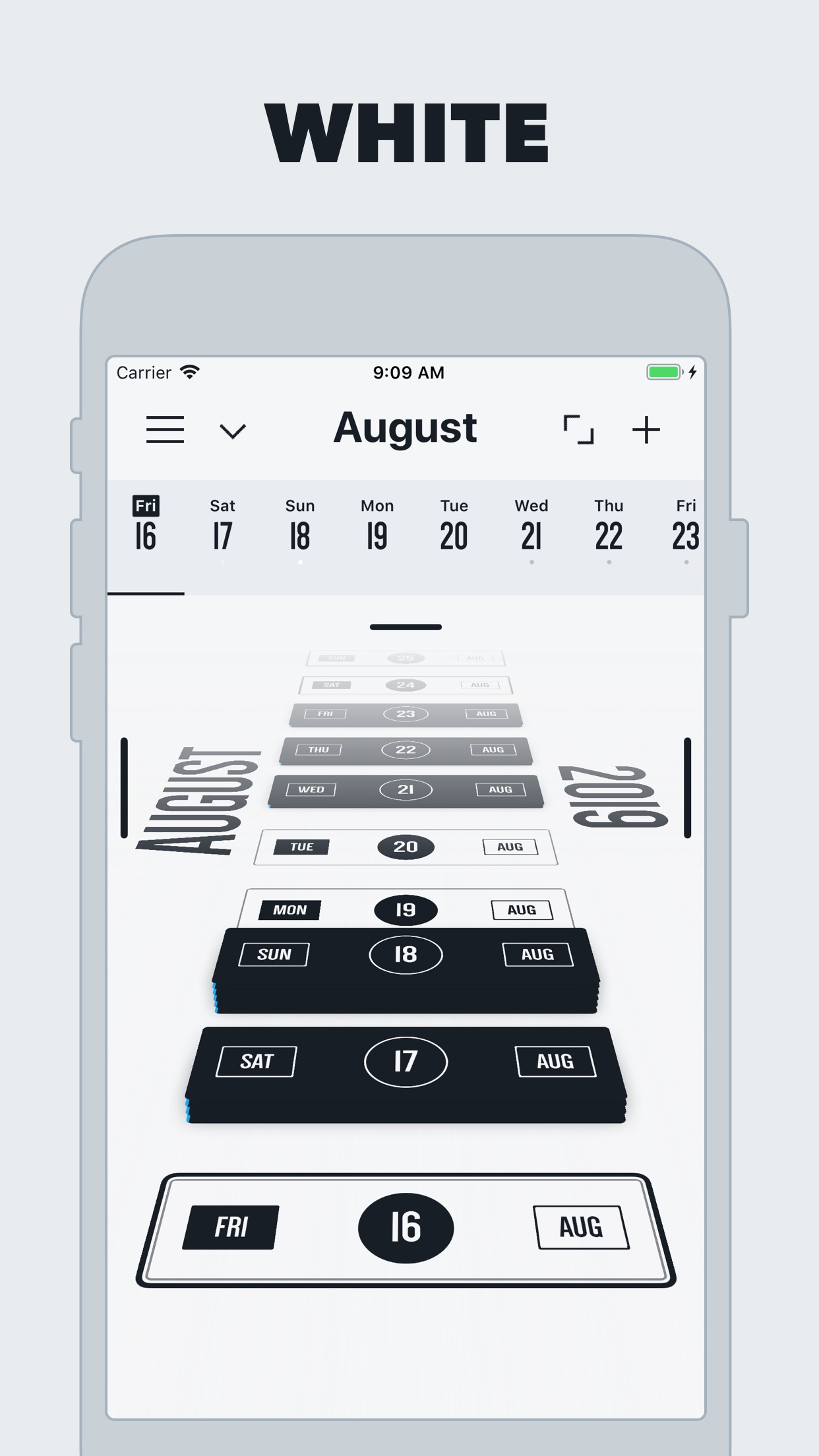 Screenshot do app Vantage Calendar