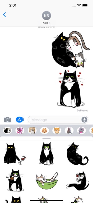 Black White Cats Sticker Pack(圖2)-速報App