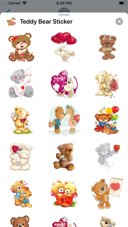 3d teddy bear stickers