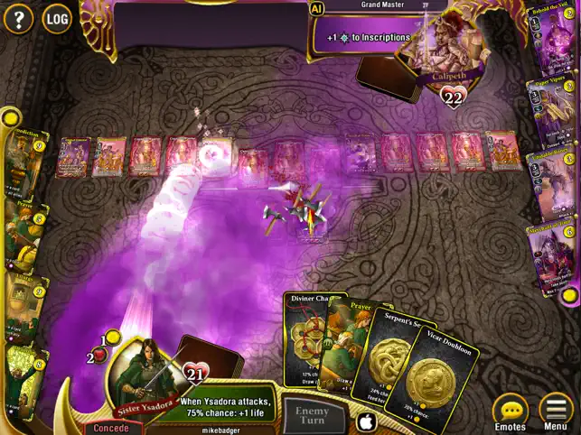 Captura 3 War of Omens Deck Builder CCG iphone