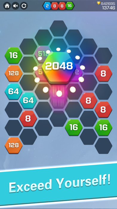 2048 Hexa Puzzle - Merge Block screenshot 3