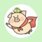 Duby is a cute pig, and Bady is a naughty frog