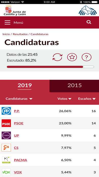 Elecciones Castilla y León screenshot 4