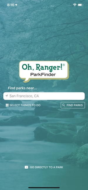 Oh, Ranger! ParkFinder™