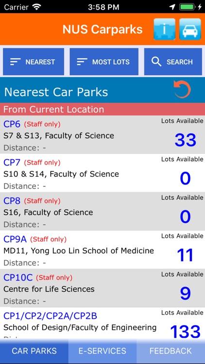 NUS Carparks