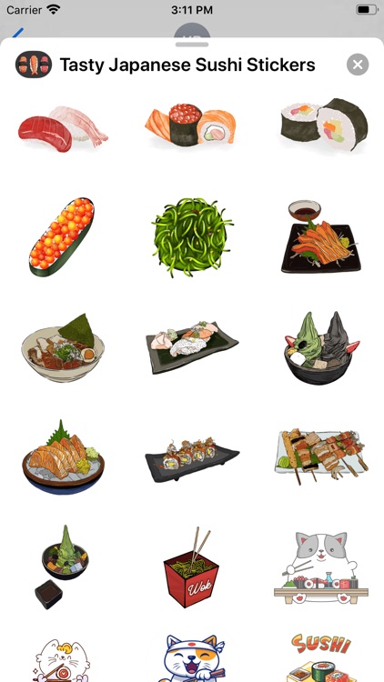 Tasty Japanese Sushi Stickers