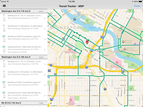 Transit Tracker - Minneapolis / Saint Paul (Metro Transit) screenshot