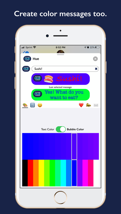 How to cancel & delete Hue - Color Text Sticker Maker from iphone & ipad 2