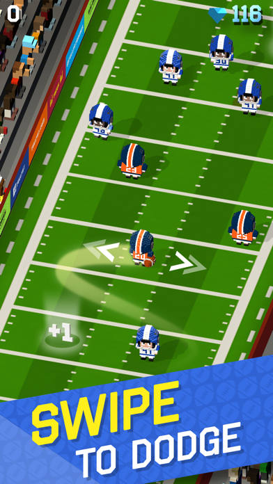 Blocky Football - Endless Arcade Runner Screenshot 1