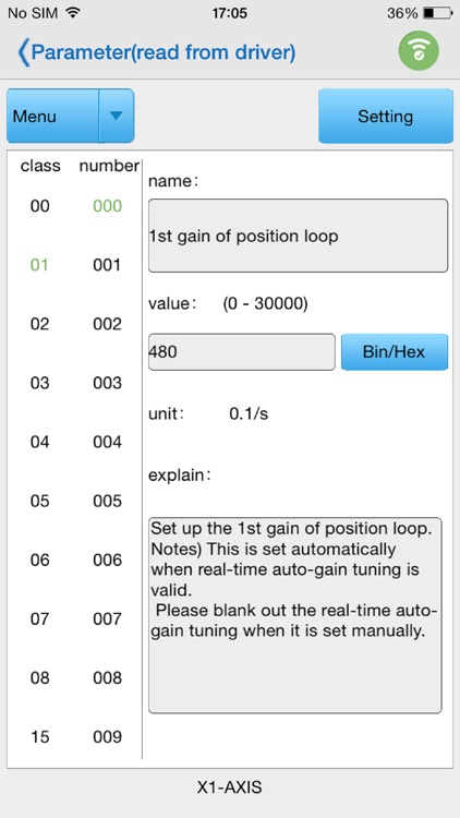 Panasonic Motor Setup App