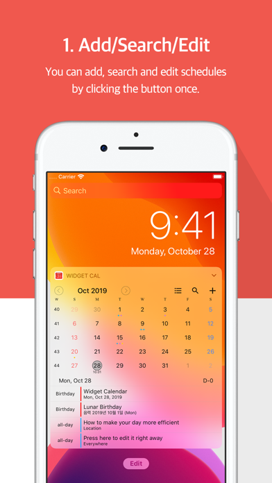 ウィジェットカレンダー Easy Simple Iphoneアプリ Applion